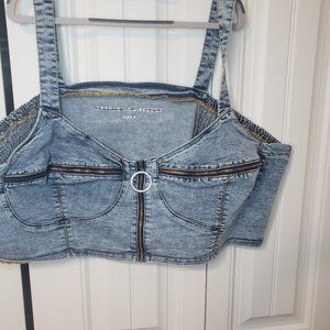 Jean crop top